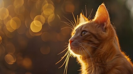 Orange Cat in Golden Light