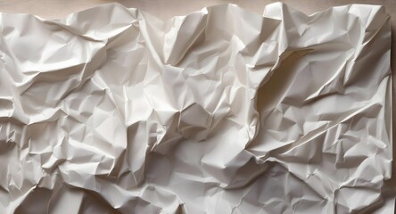 Obraz premium A crumpled paper texture with intense folds, deep wrinkles, and a highly distressed, fragmented appearance. Multiple variations available