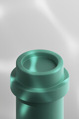 Minimalist Cylindrical Podium for Modern Product Display - 3D Render for Showcase and Presentation