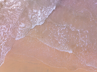 Amazing sand on beach in summer season sea background,Aerial view beach for travel background
