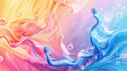 Color Gradient Flavor Fluid Promotional Event Poster Atmosphere Background