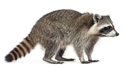 Fototapeta premium a raccoon isolated on white background