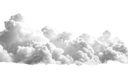 Dramatic White Clouds Embracing the Sky at Dusk Over Lush Green Landscape