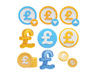 Pound currency icon illustration vector rendering