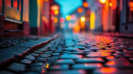 Vibrant nightlife scene with lively bars and clubs, showcasing a dynamic urban culture on a contrasting white backdrop.