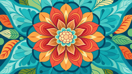 Abstract pink floral vector pattern with blooming daisy bouquet