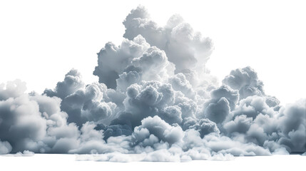 Majestic Cumulo Nimbus Clouds Forming Under Bright Sunlight in a Clear Sky