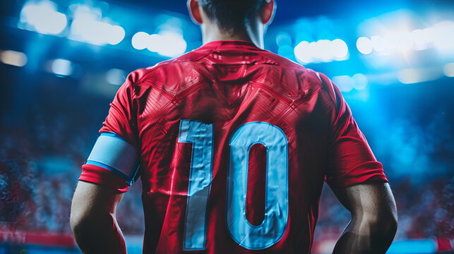 A soccer player's shirt bearing the 10th number