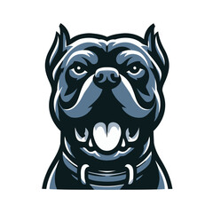 Pit bull dog  vector illustration on white background.
