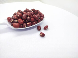 Grains, nuts on background