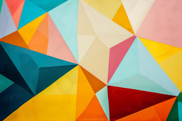 A colorful abstract painting with a lot of different colors and shapes