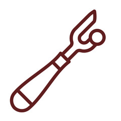 Seam Ripper Vector Line Maroon Design