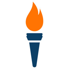 Torch icon isolated on white background