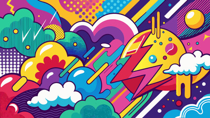 pop art background on the wall abstract vector colorfull pattern wallpaper art Abstract Hand Drawing Spray Paint Camouflage Brush