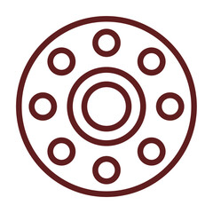 Bobbin Vector Line Maroon Design