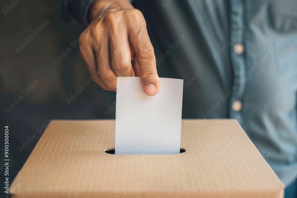 Poster a person filing documents into a storage box