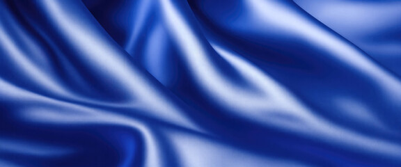 Obraz premium Luxury Blue satin smooth fabric background