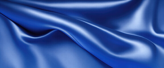 Obraz premium Luxury Blue satin smooth fabric background