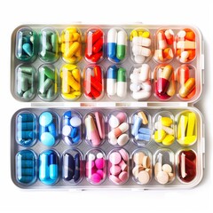 Naklejka premium Visual_Pill_Planner_for_Medication_Supplements