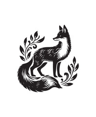 Obraz premium fox vector art,graphics foxs icons set,vintage illustration fox clipart,vector foxs flat style artwork design