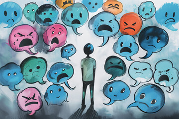 social bullying, hate speech concepts 

