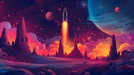 Cosmic Odyssey:Exploring the Wonders of the Vibrant Space Landscape