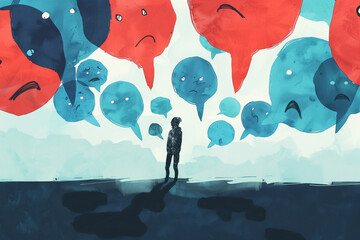 social bullying, hate speech concepts 

