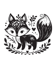 fox vector art,graphics foxs icons set,vintage illustration fox clipart,vector foxs flat style artwork design