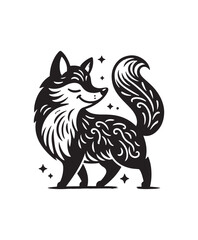 fox vector art,graphics foxs icons set,vintage illustration fox clipart,vector foxs flat style artwork design