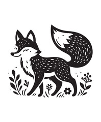 fox vector art,graphics foxs icons set,vintage illustration fox clipart,vector foxs flat style artwork design