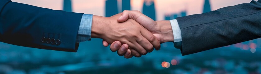 businessmen shaking hands agreement partnership deal contract collaboration success teamwork