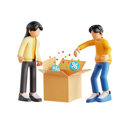 People getting discount coupon