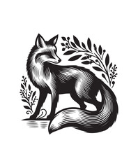 fox vector art,graphics foxs icons set,vintage illustration fox clipart,vector foxs flat style artwork design