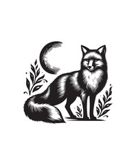 fox vector art,graphics foxs icons set,vintage illustration fox clipart,vector foxs flat style artwork design