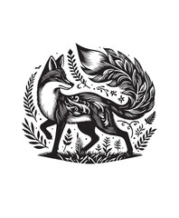 fox vector art,graphics foxs icons set,vintage illustration fox clipart,vector foxs flat style artwork design