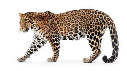 Obraz premium a leopard isolated on white background