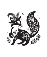 fox vector art,graphics foxs icons set,vintage illustration fox clipart,vector foxs flat style artwork design