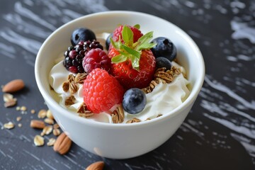 Yogurt Parfait with Fresh Berries and Granola