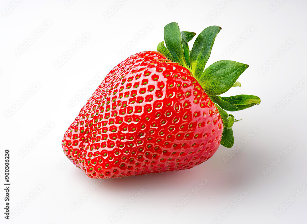 Wall mural strawberry on white background