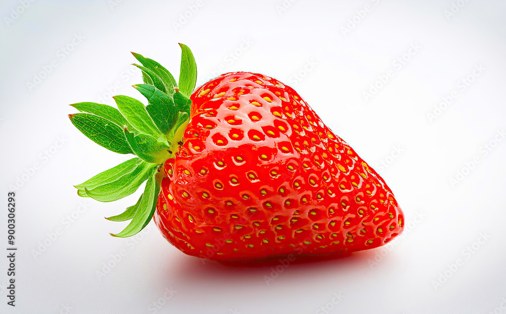 Wall mural Strawberry on white background
