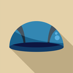 Blue swimming cap for professional training and competition in swimming pool