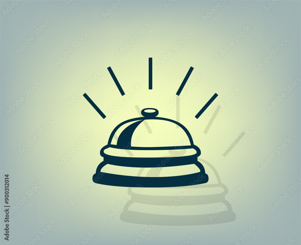 Aufkleber vector illustration with shadow on gradient background