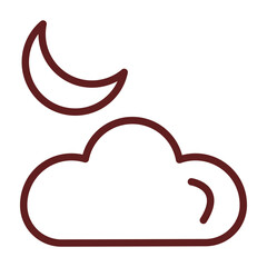 Fototapeta premium Sleeping Vector Line Maroon Icon Design