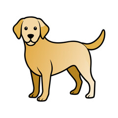a drawing of a dog with a yellow lab on it