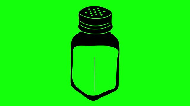 salt illustration video animation sugar grinder condiment silhouette container logo salty icon spice saltcellar seasoning food bottle bowl pepper outline meal cook chef for green screen footage