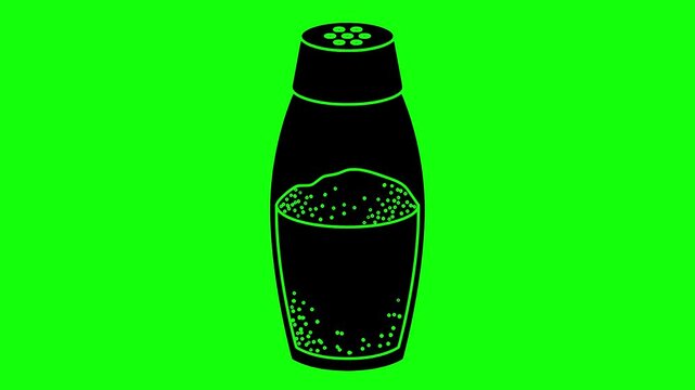 salt illustration video animation sugar grinder condiment silhouette container logo salty icon spice saltcellar seasoning food bottle bowl pepper outline meal cook chef for green screen footage
