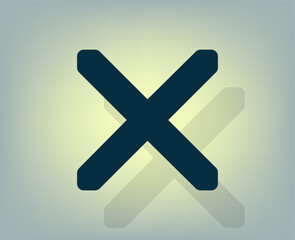 Obraz premium Vector illustration with shadow on gradient background