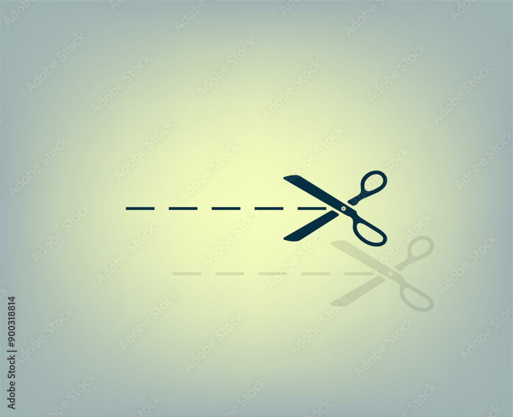 Poster vector illustration with shadow on gradient background