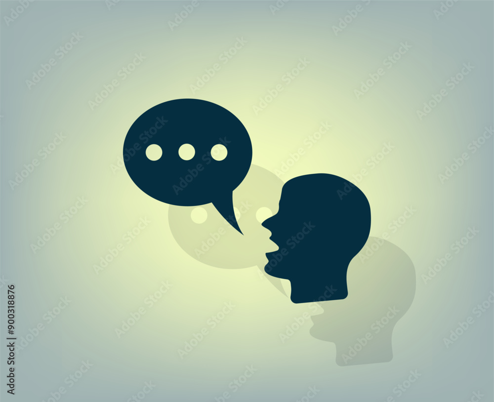 Poster vector illustration with shadow on gradient background