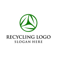 simple, modern, clean recycling logo concept